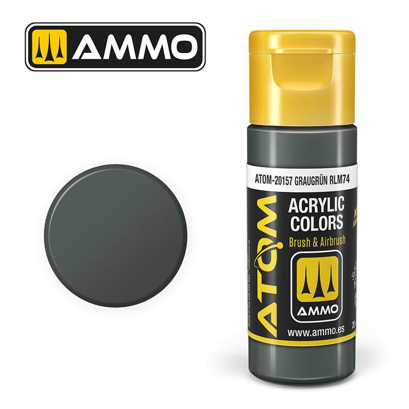 MiG Ammo ATOM COLOR Graugrün RLM74 (20157)